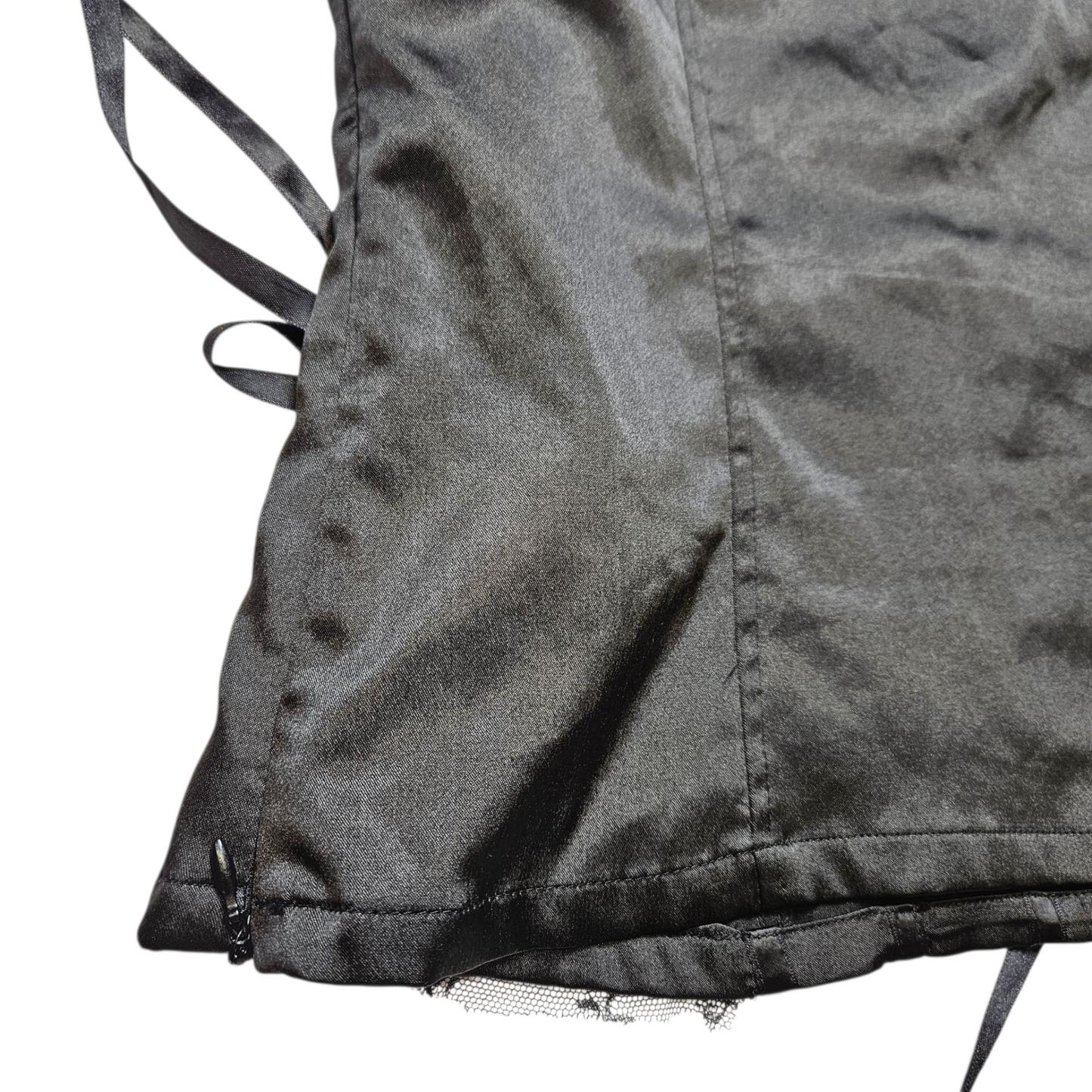 Satin corset-style top