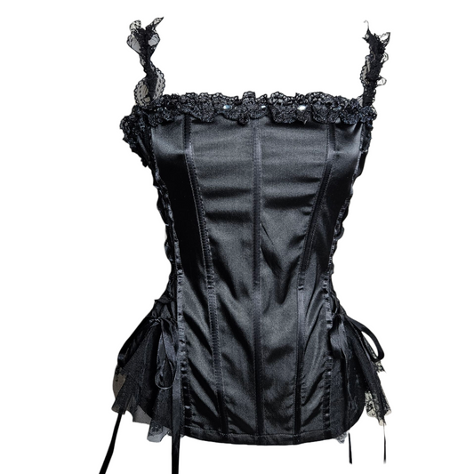 Satin corset-style top