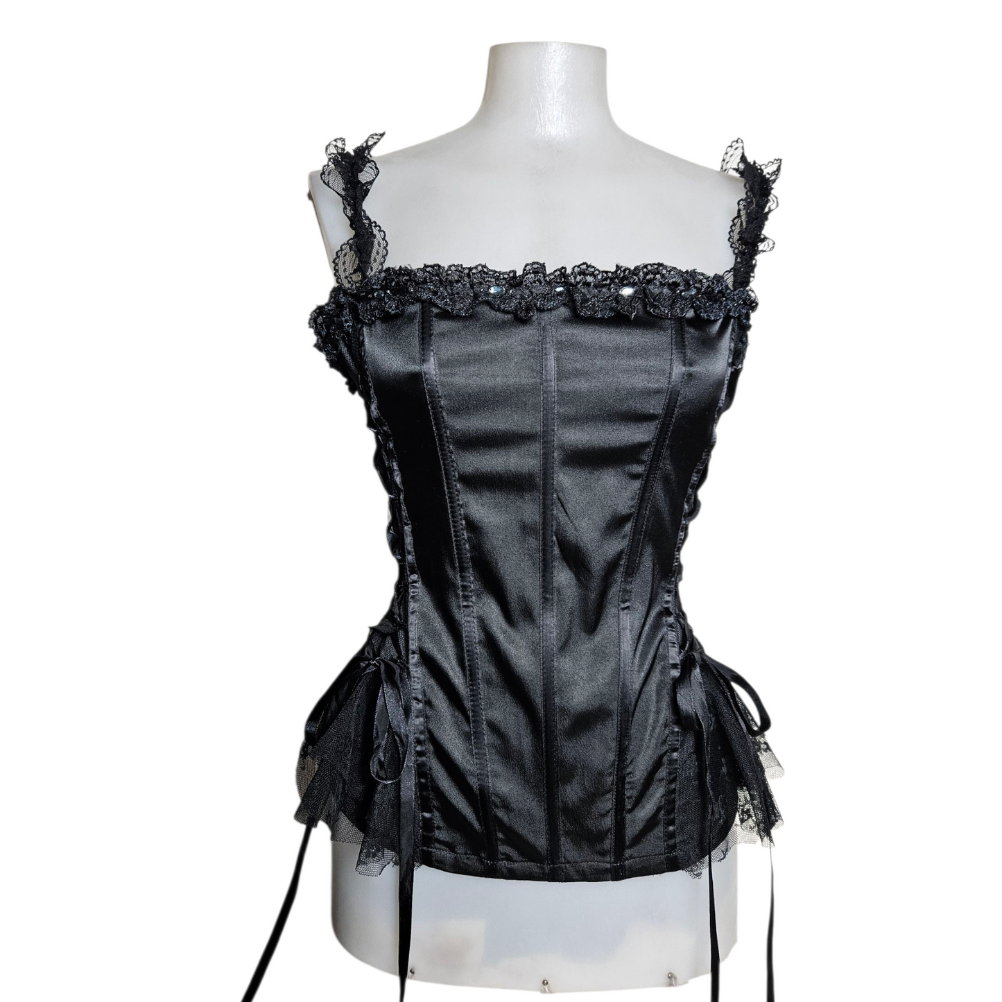 Satin corset-style top