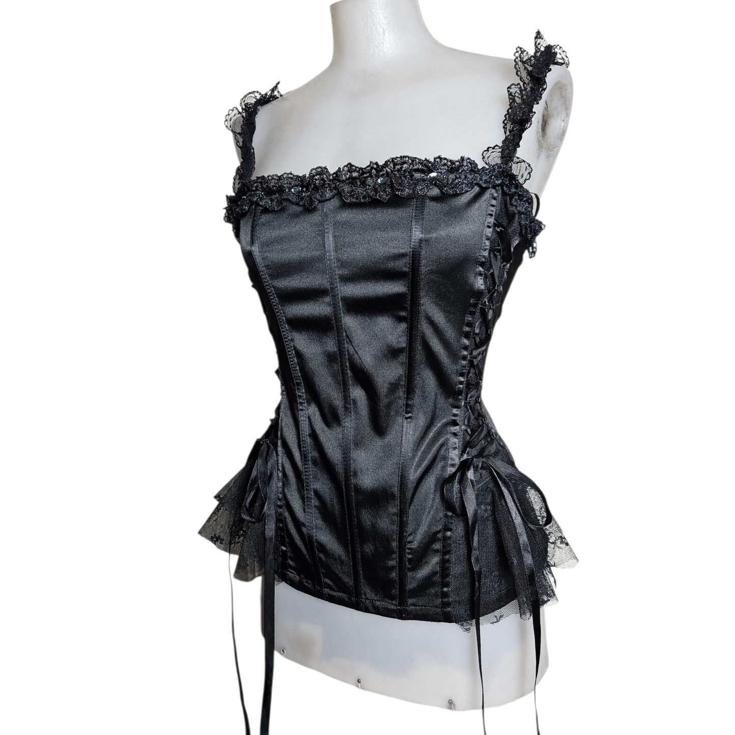 Satin corset-style top