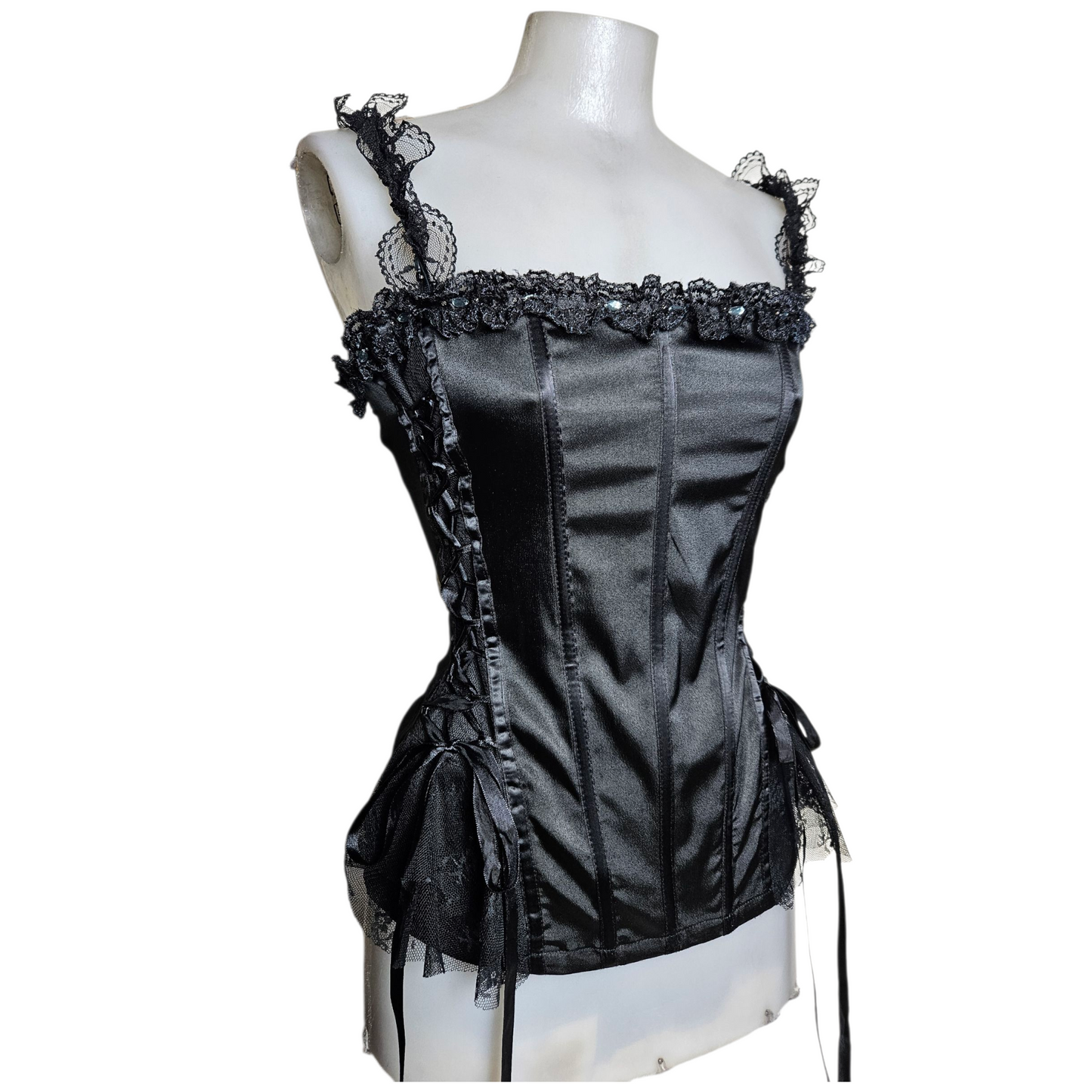 Satin corset-style top
