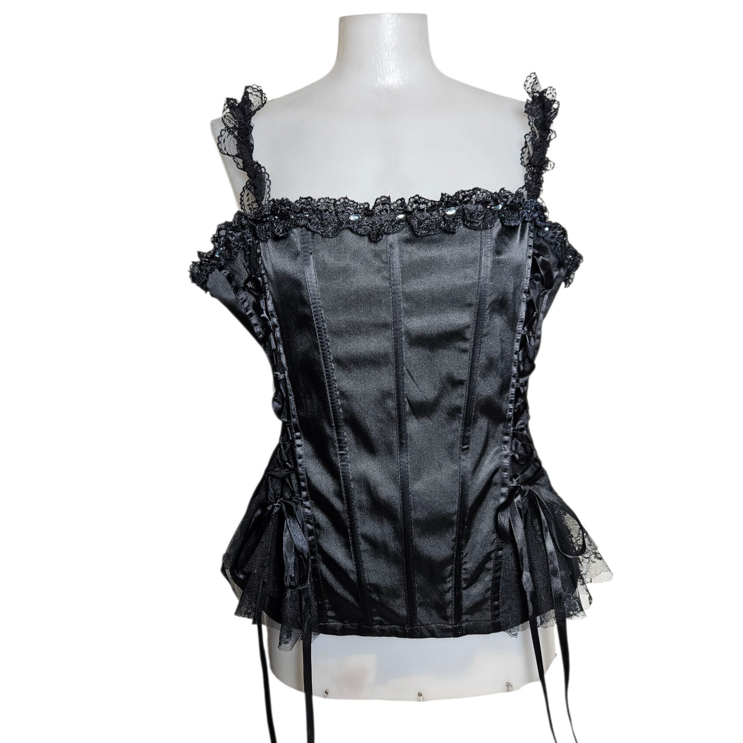 Satin corset-style top