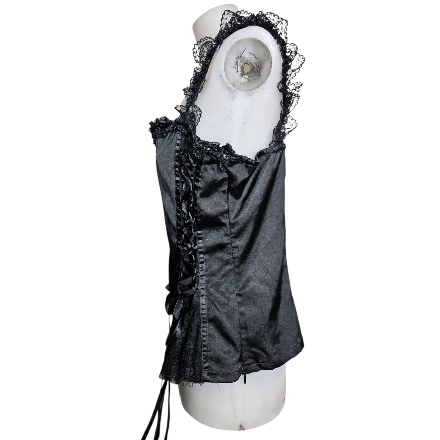 Satin corset-style top