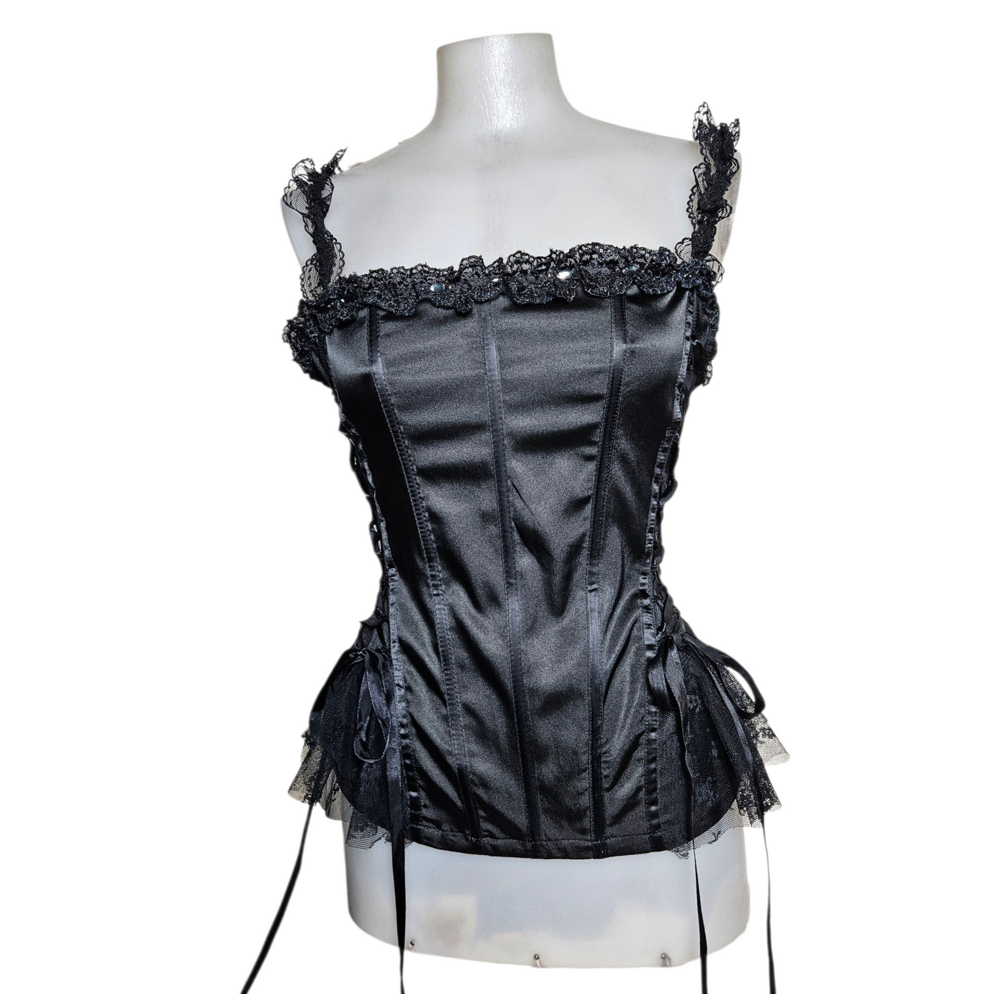 Satin corset-style top