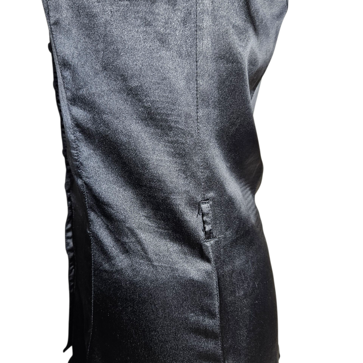 Chemise satinée noire