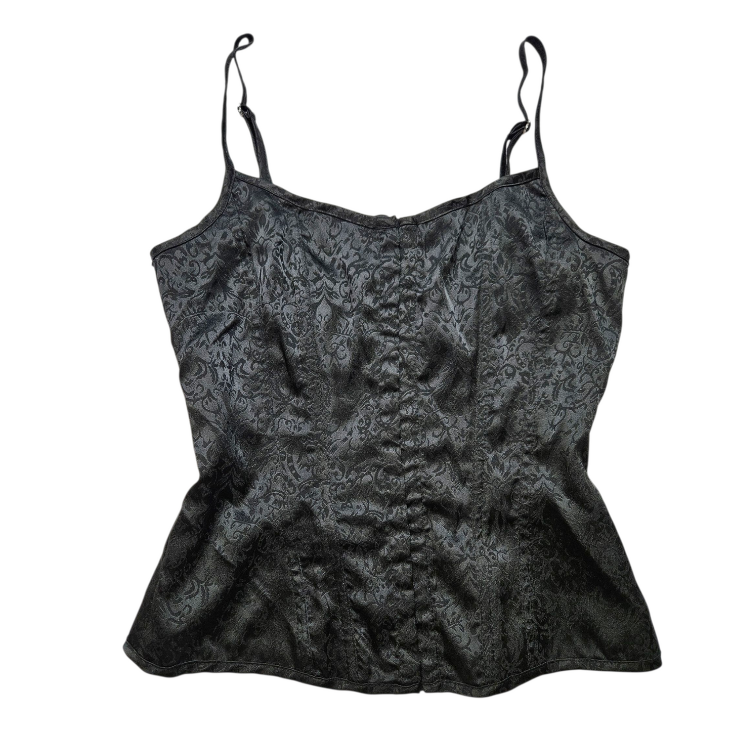 Black top with arabesque pattern