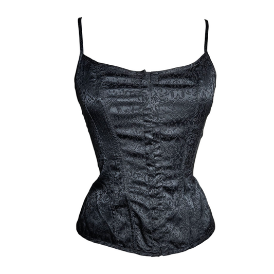 Black top with arabesque pattern