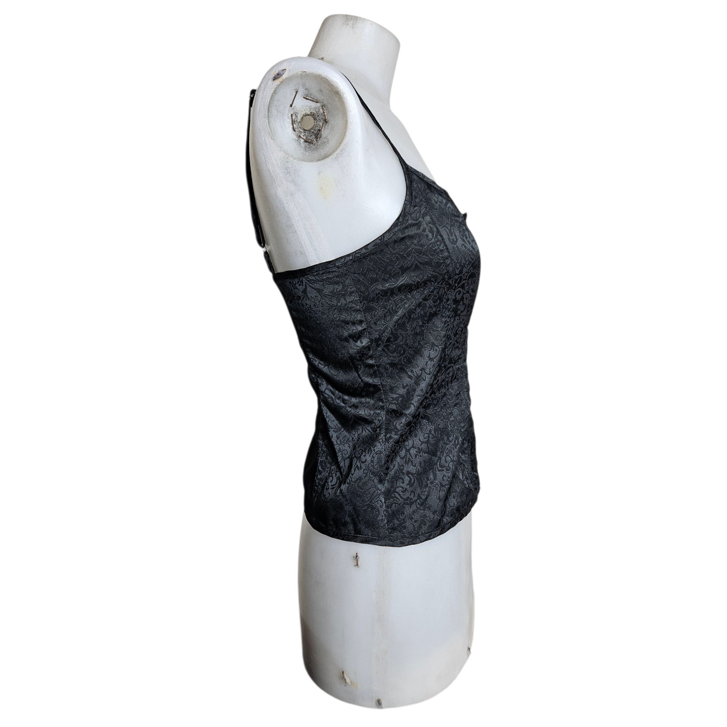 Black top with arabesque pattern