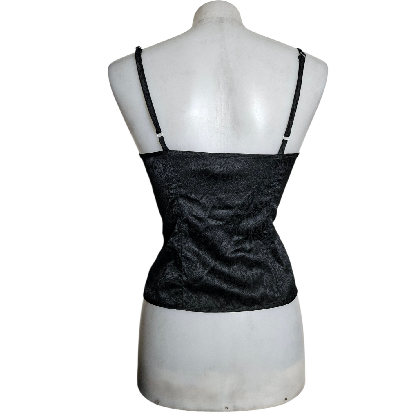 Black top with arabesque pattern