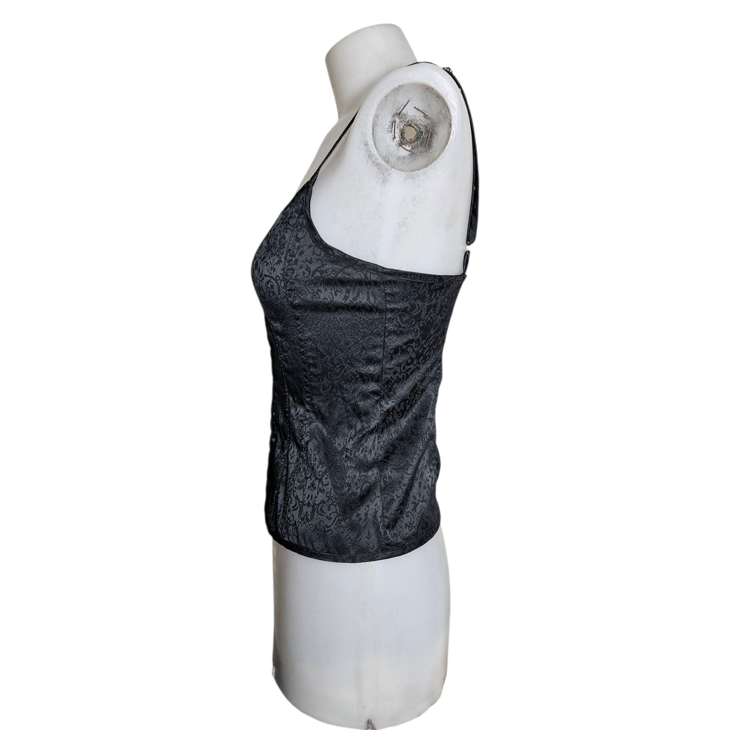 Black top with arabesque pattern