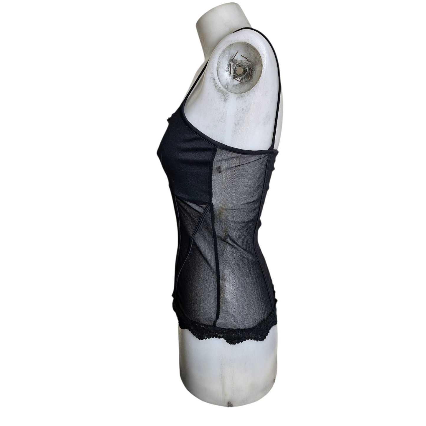 Two-material transparent top at the belly