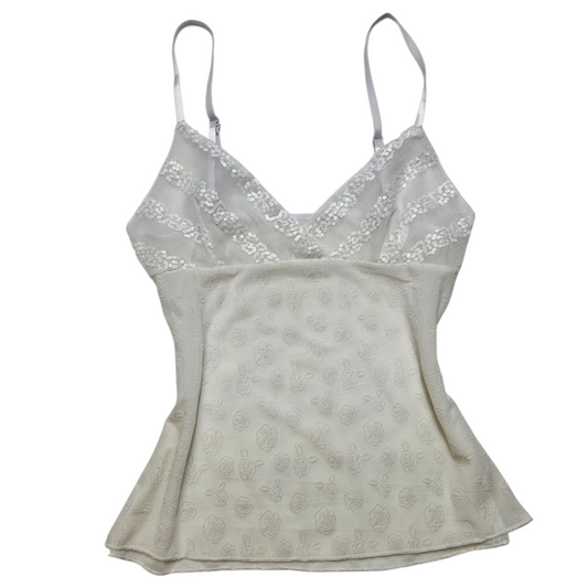 Lingerie-style top in voile
