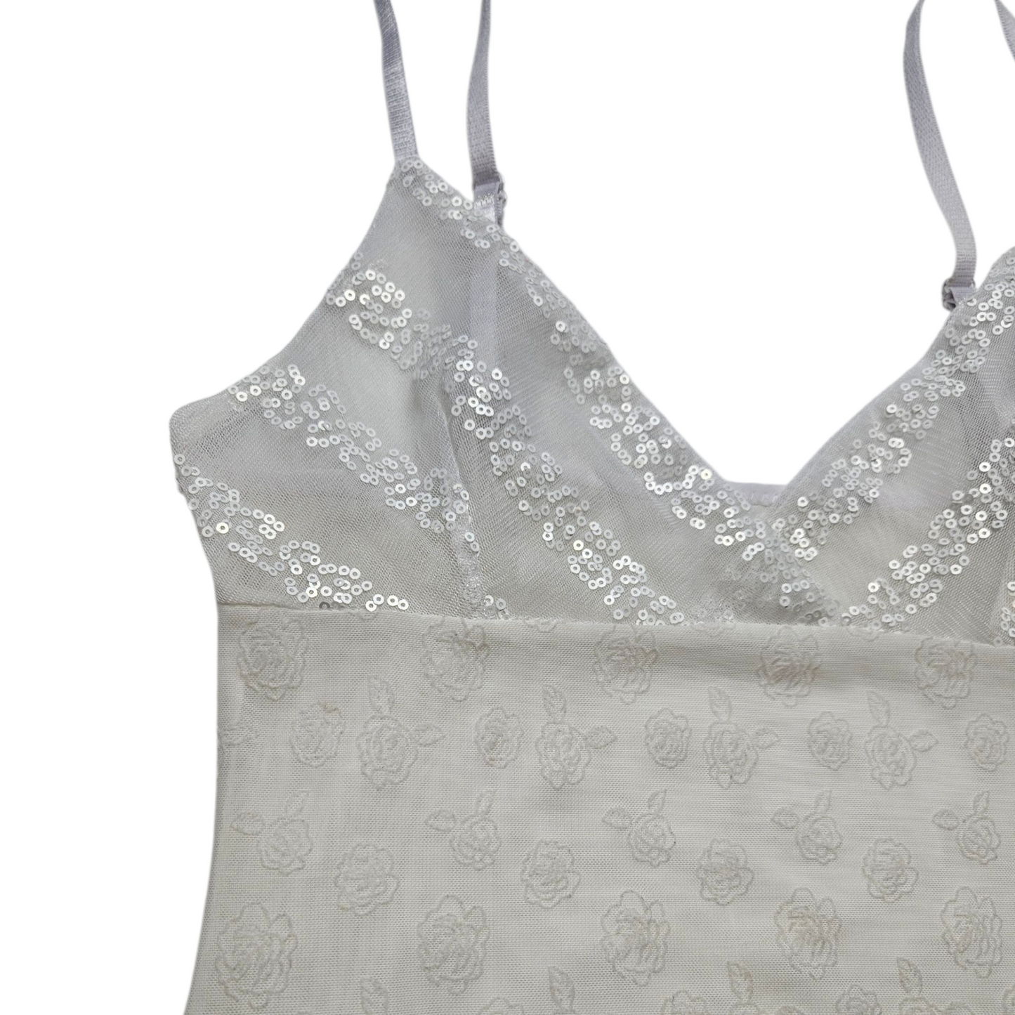 Lingerie-style top in voile
