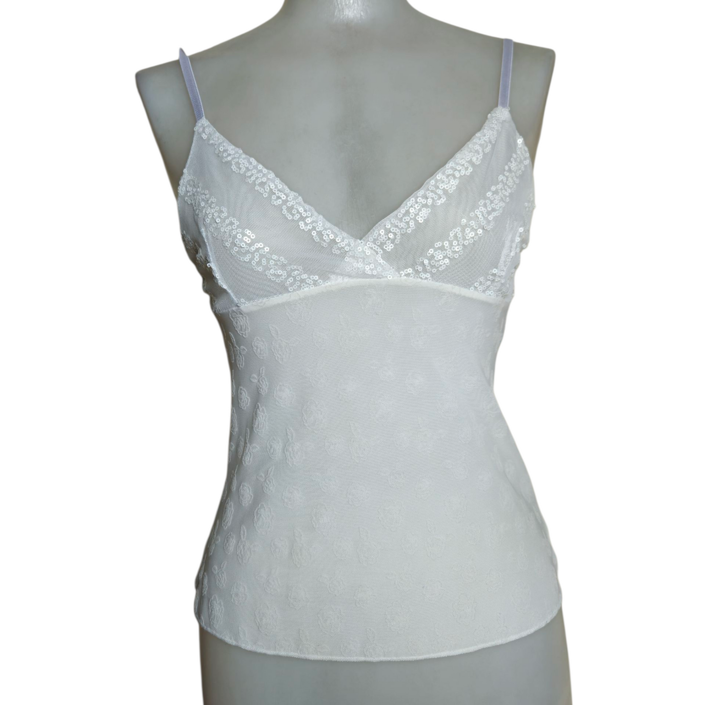 Lingerie-style top in voile