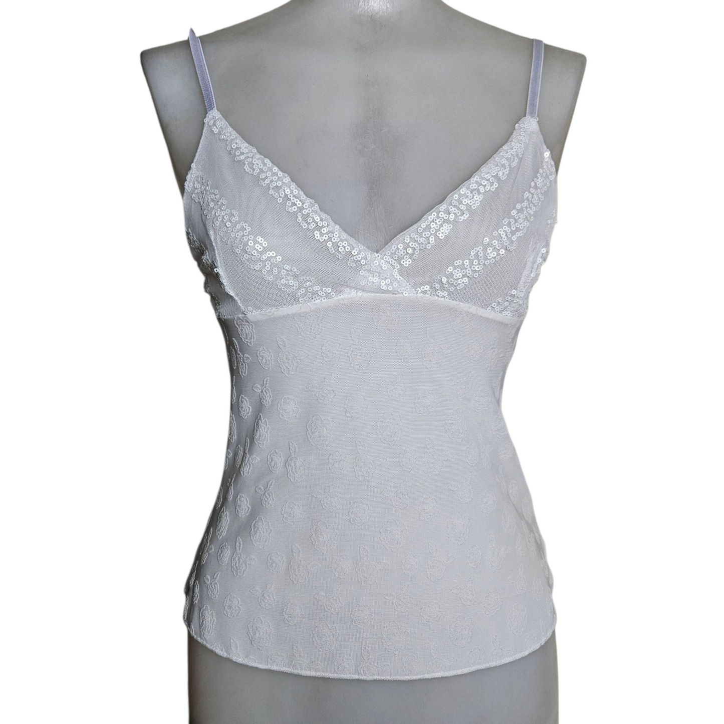 Lingerie-style top in voile