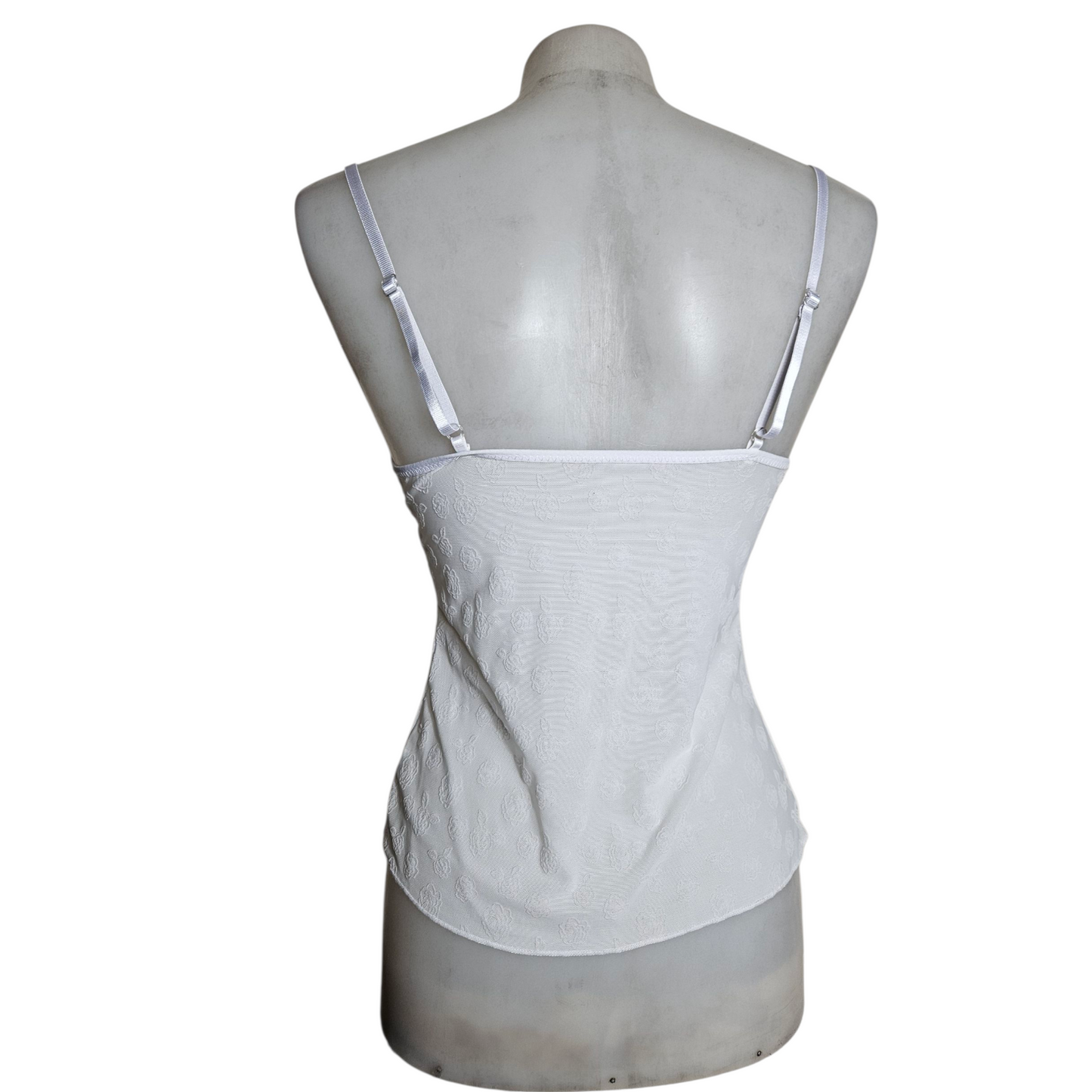 Lingerie-style top in voile