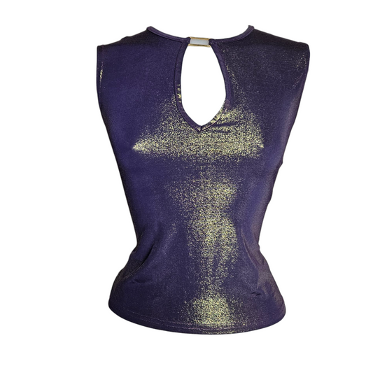 Haut irisé violet et doré