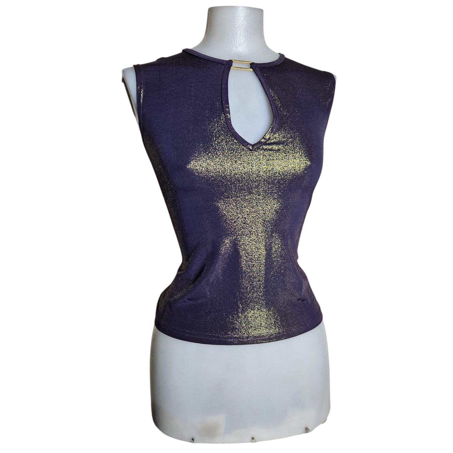 Haut irisé violet et doré