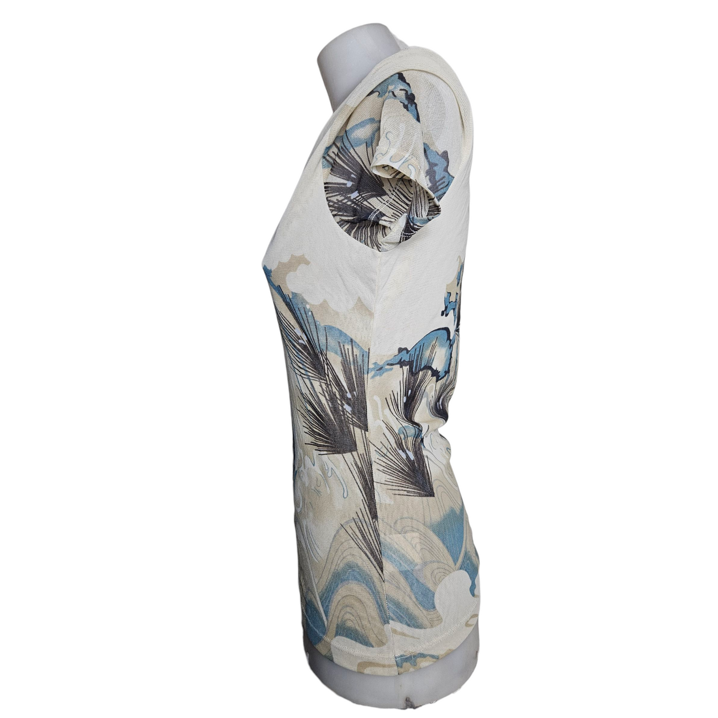 Nature print voile top