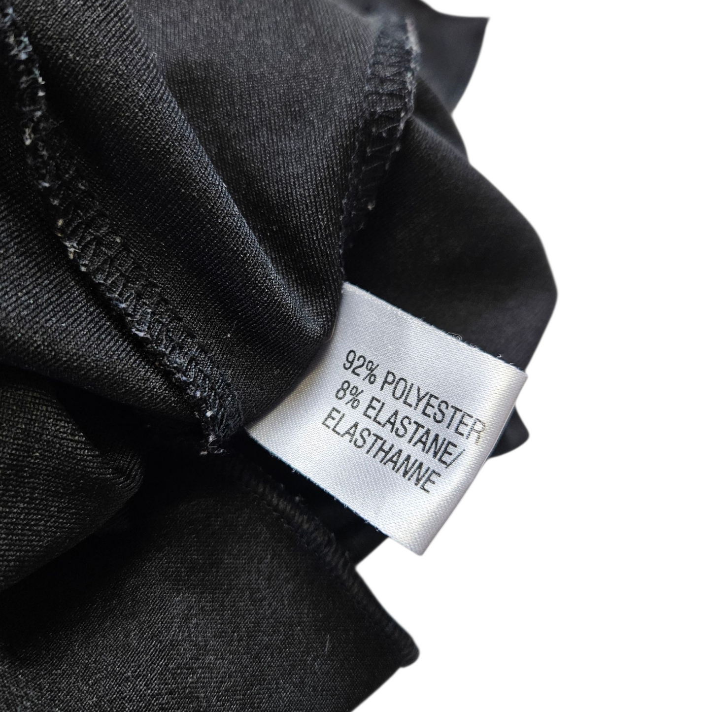 Black open back with silver buckle details