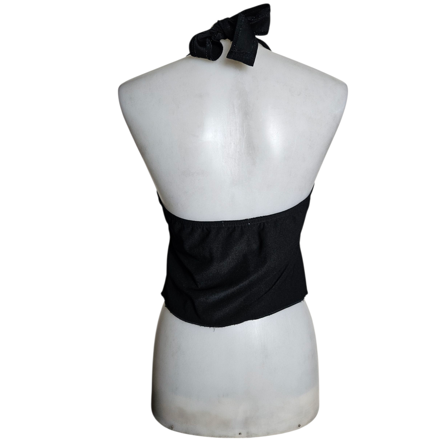 Black open back with silver buckle details