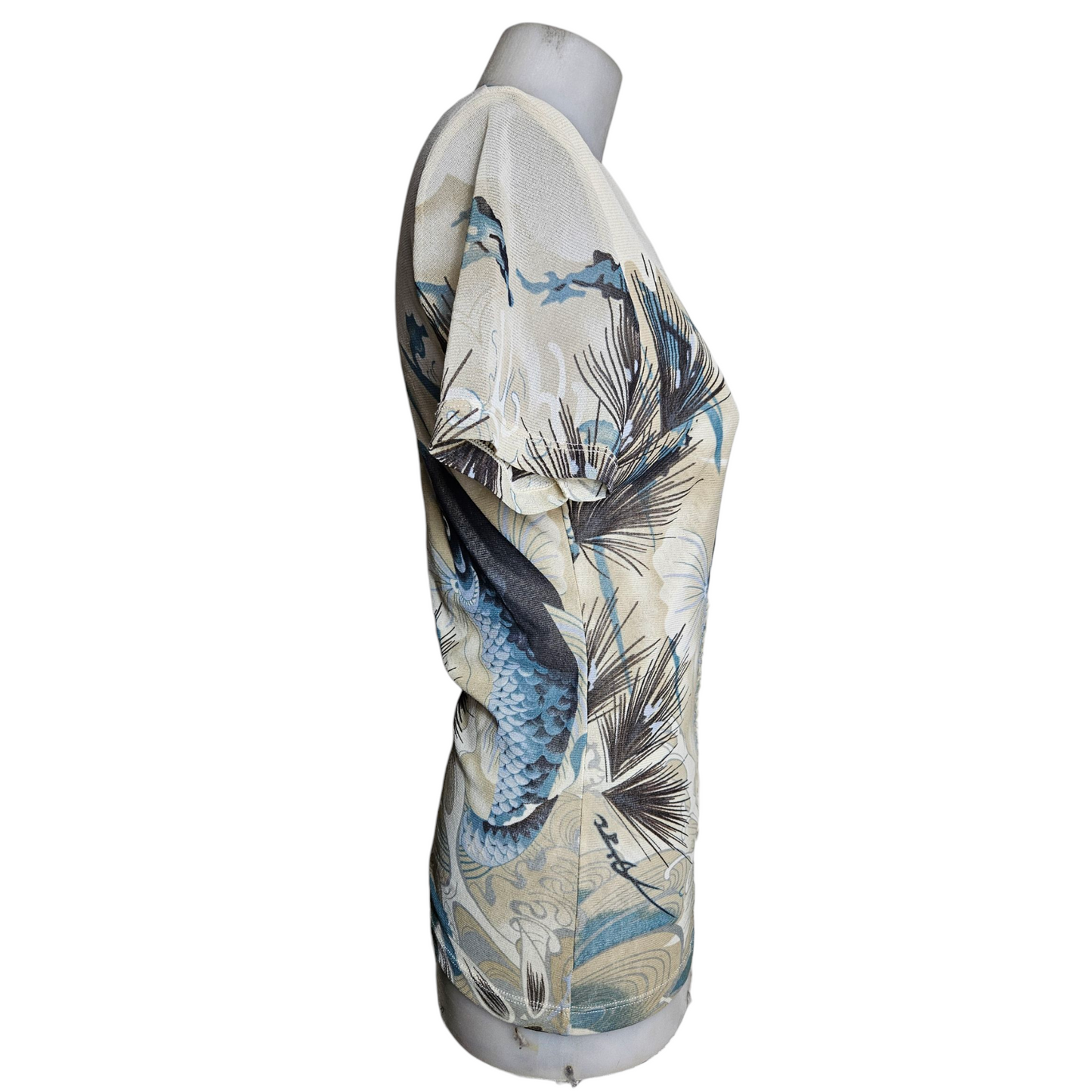 Nature print voile top