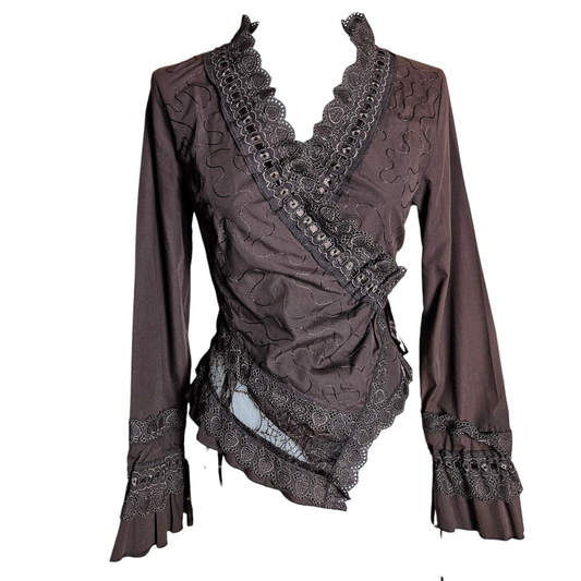 Textured brown wrap heart