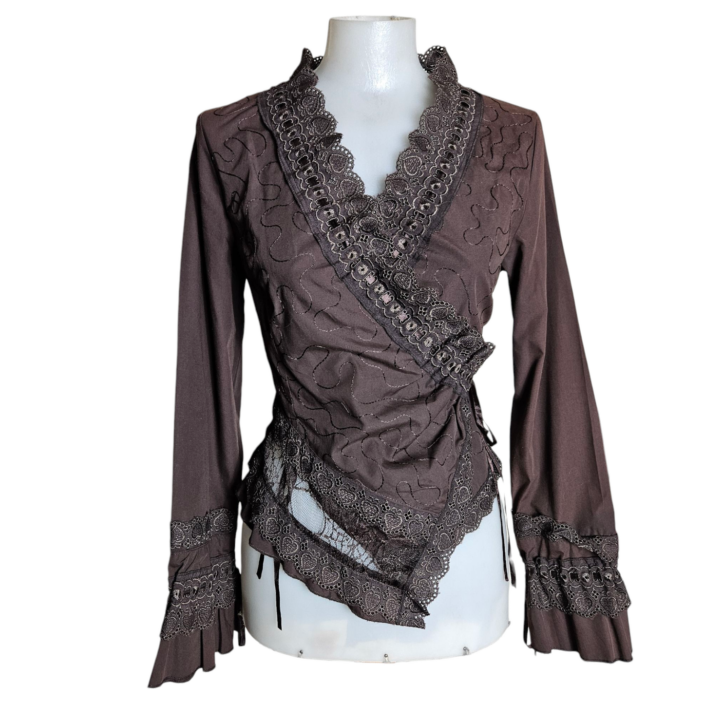 Textured brown wrap heart