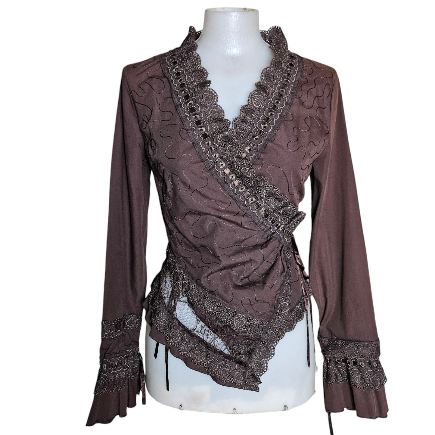 Textured brown wrap heart