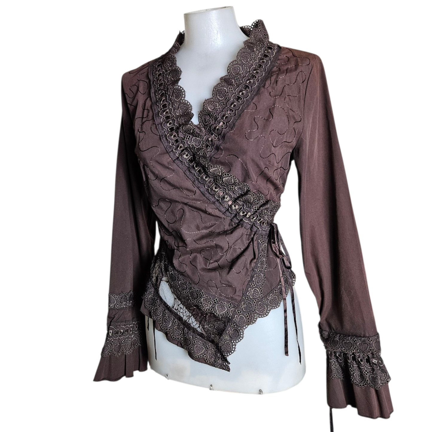 Textured brown wrap heart