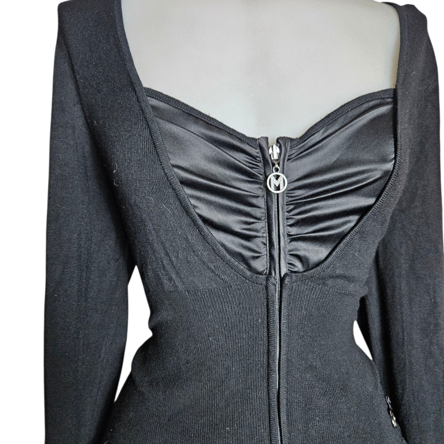 Two-material top with ruffled details