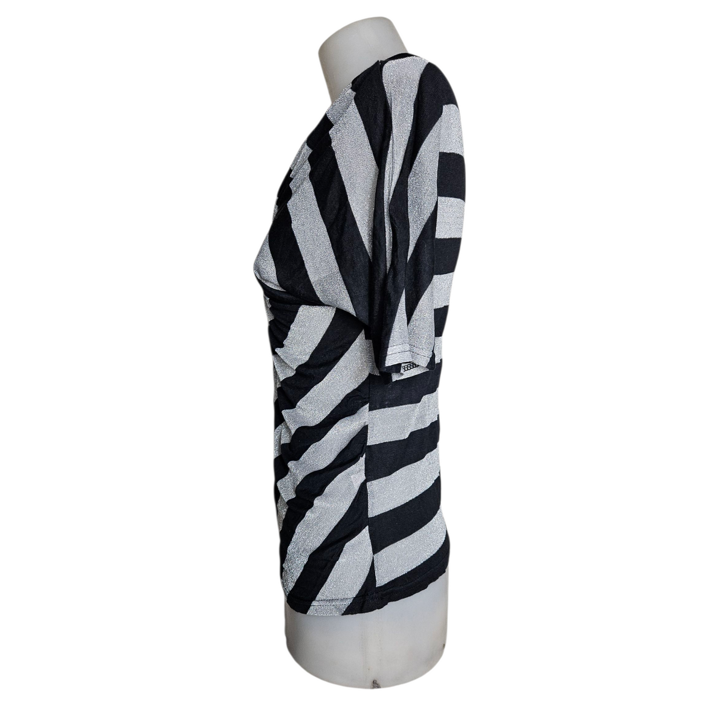 Striped top with buckle detail