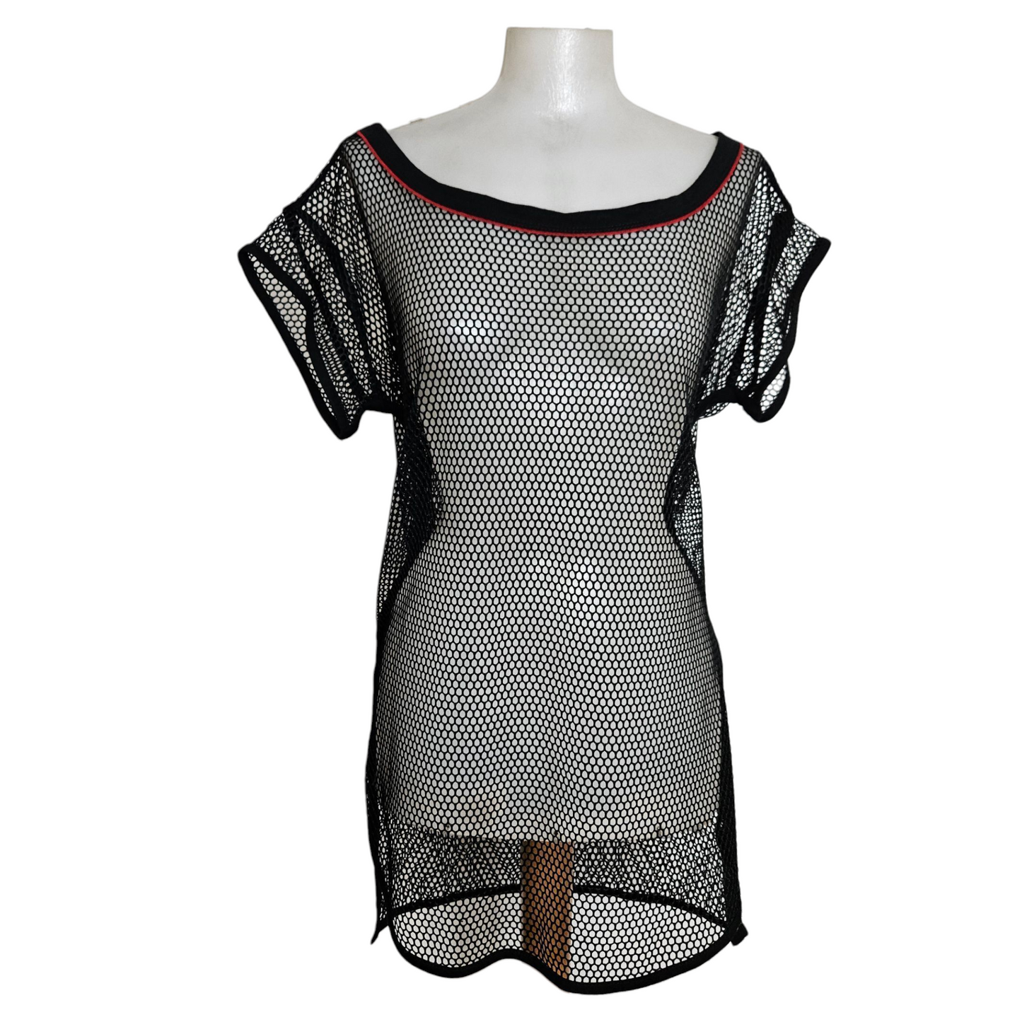 Haut long en résille cop copine