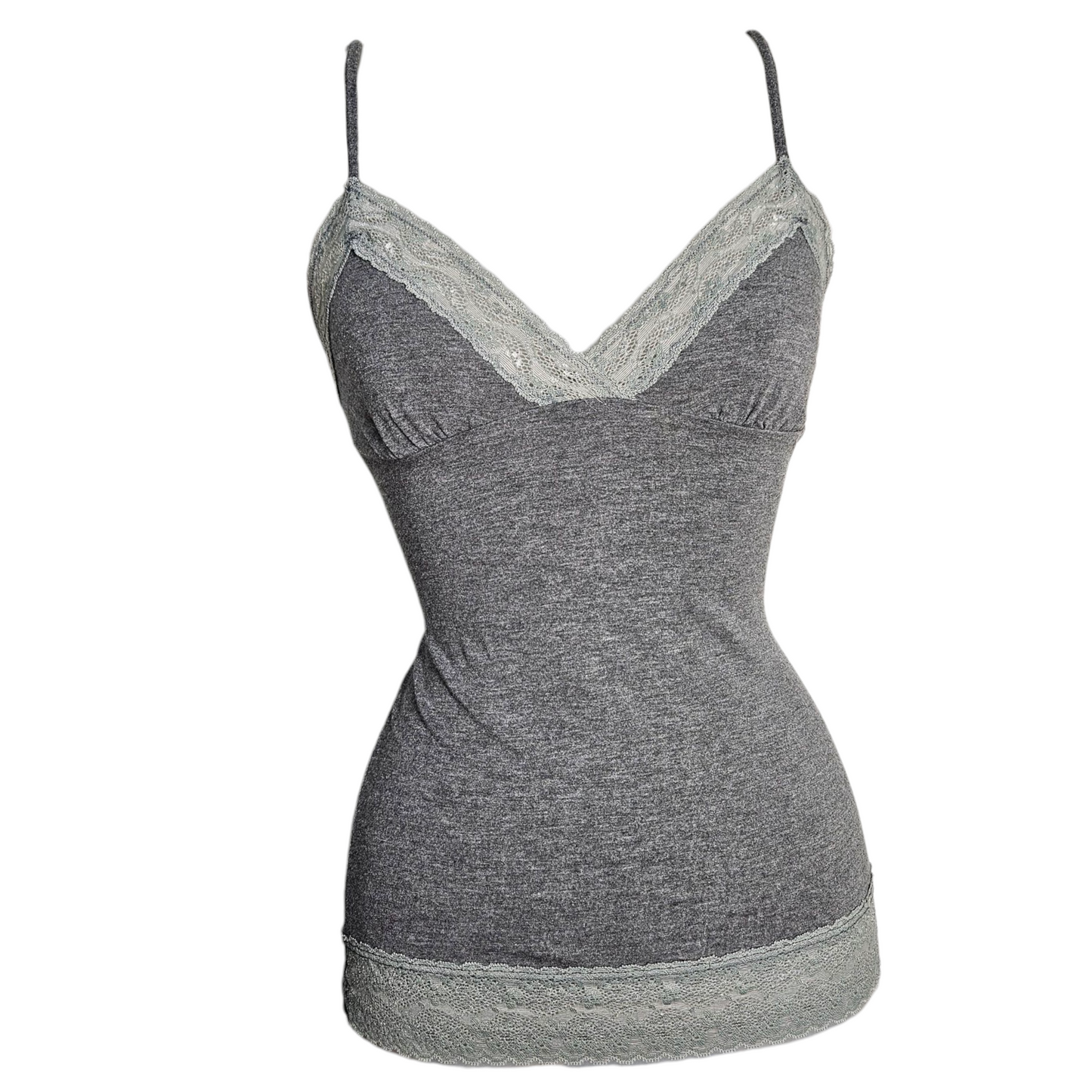 Caraco gris avec dentelle