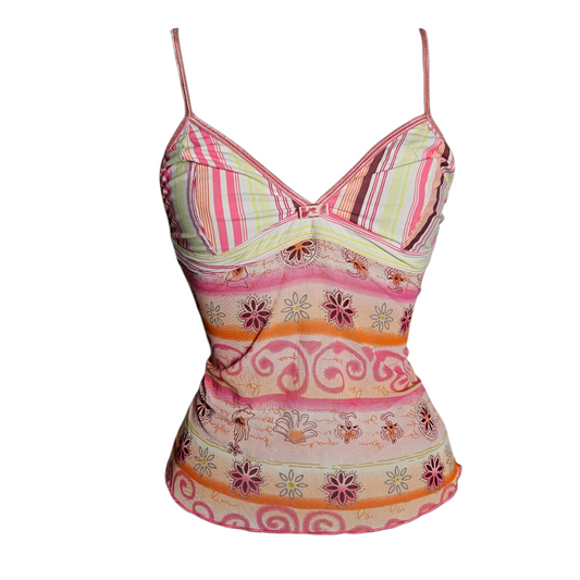 Haut en voile fleuri