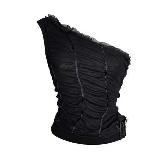 Haut asymétrique en voile plissé