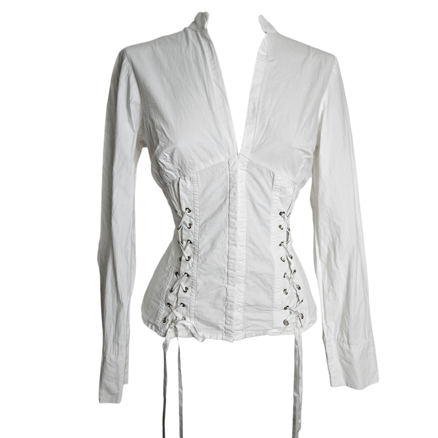 Chemise blanche détails laçage