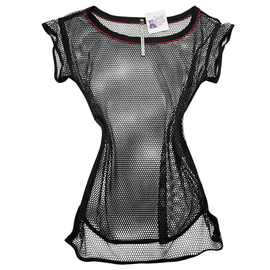 Haut long en résille cop copine