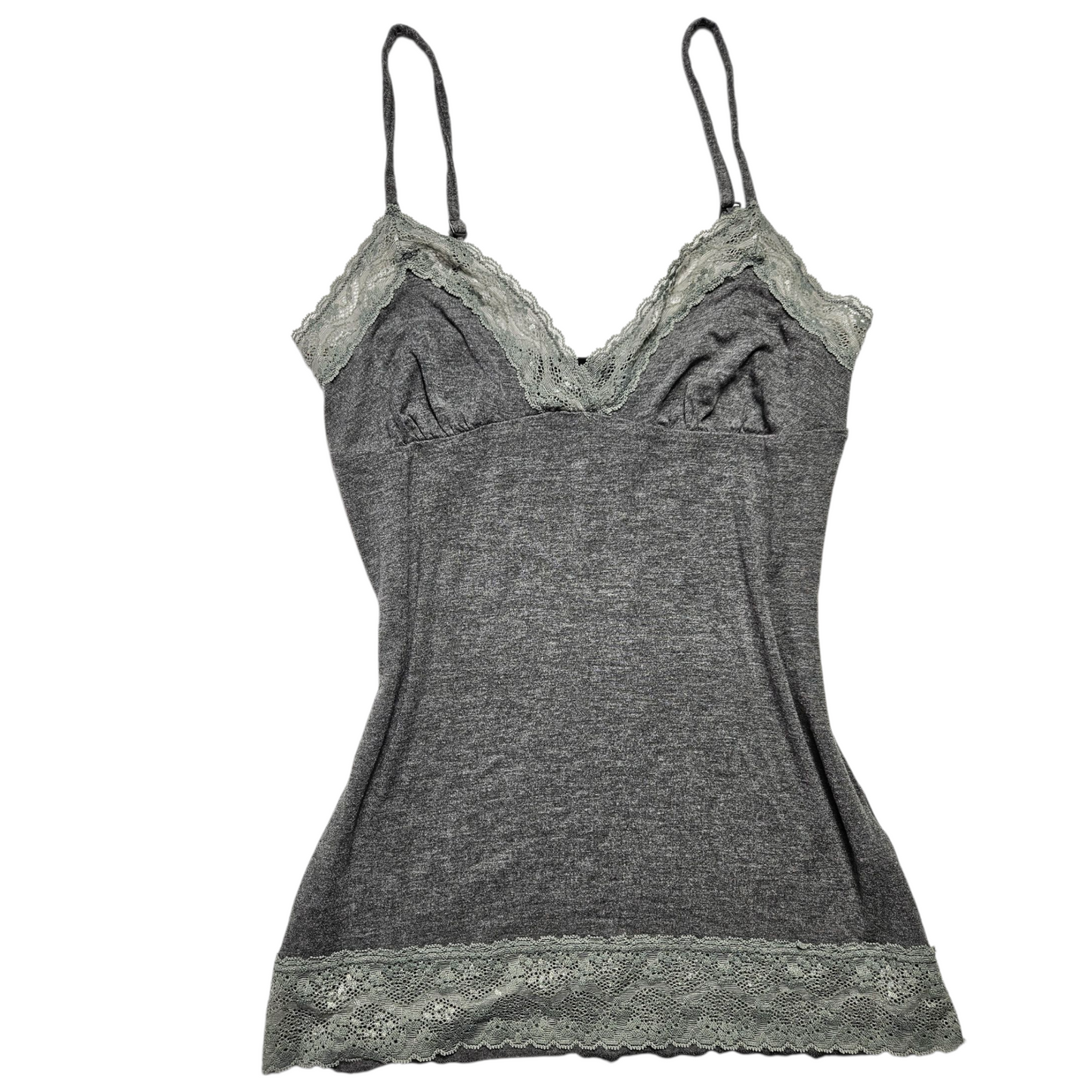 Caraco gris avec dentelle