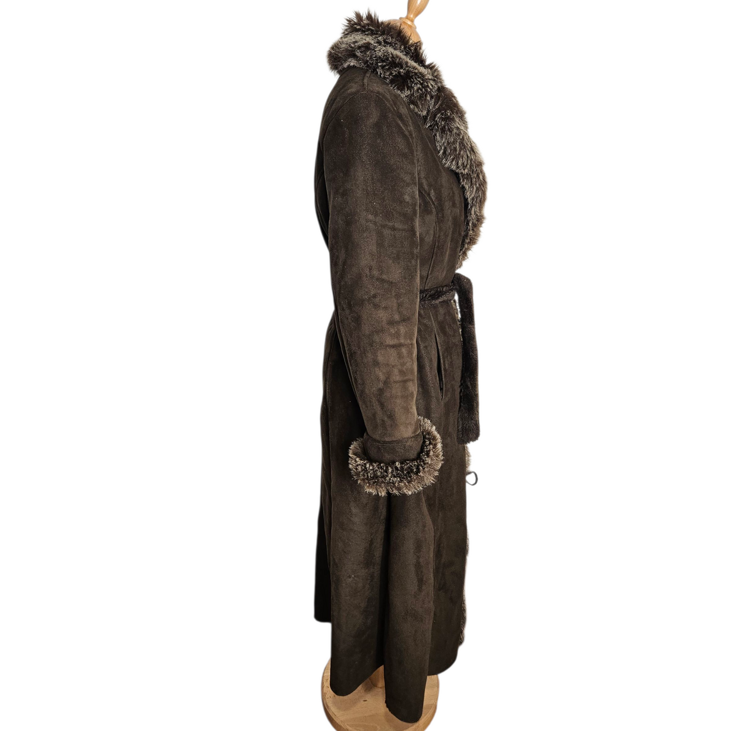 Afghan coat fausse fourrure marron