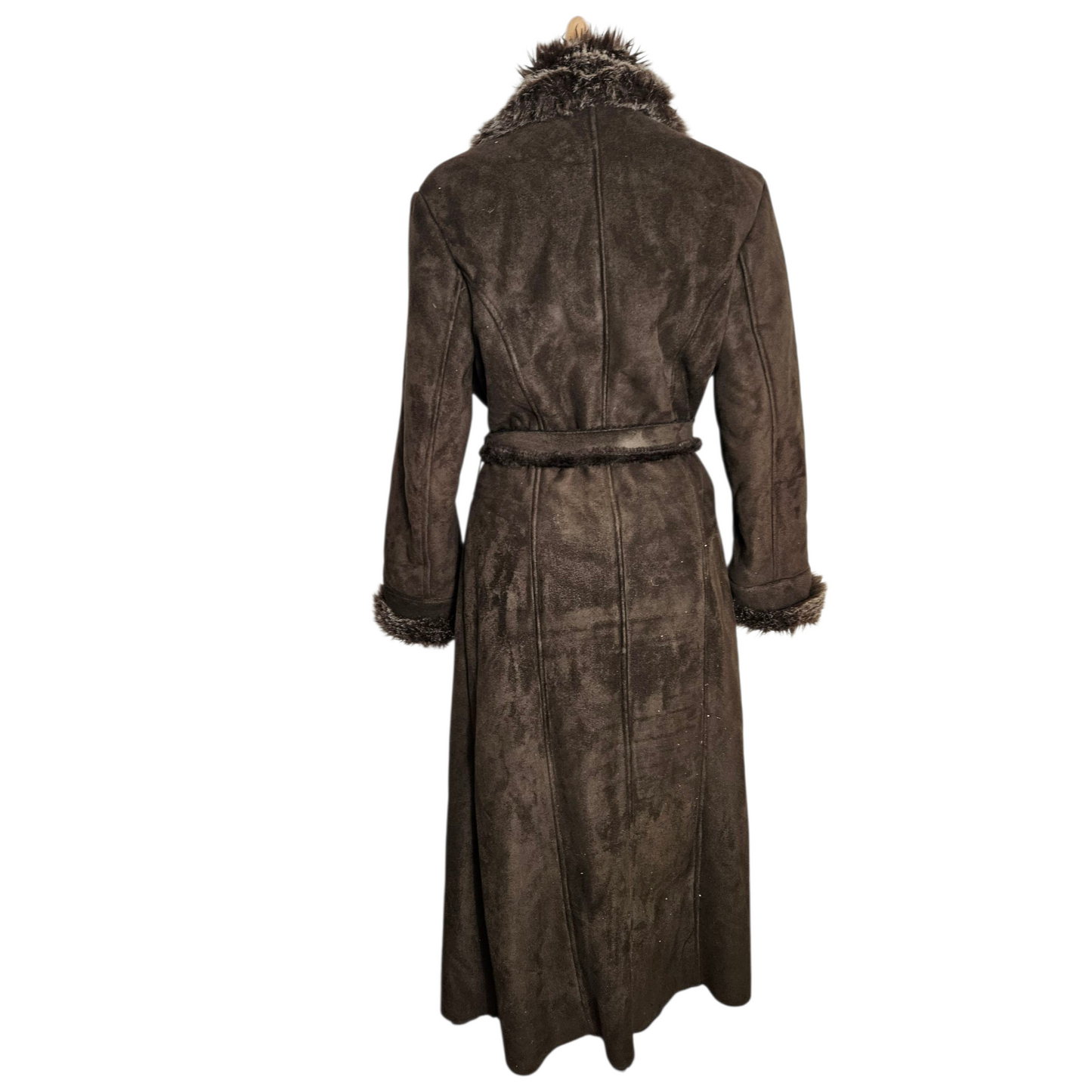 Afghan coat fausse fourrure marron