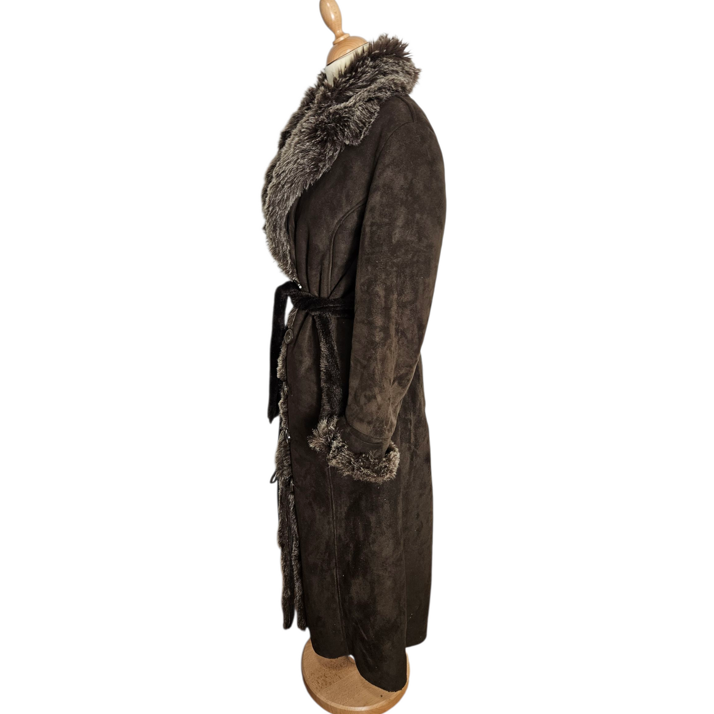 Afghan coat fausse fourrure marron