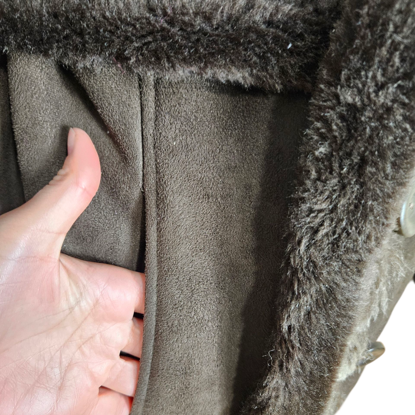 Afghan coat fausse fourrure marron