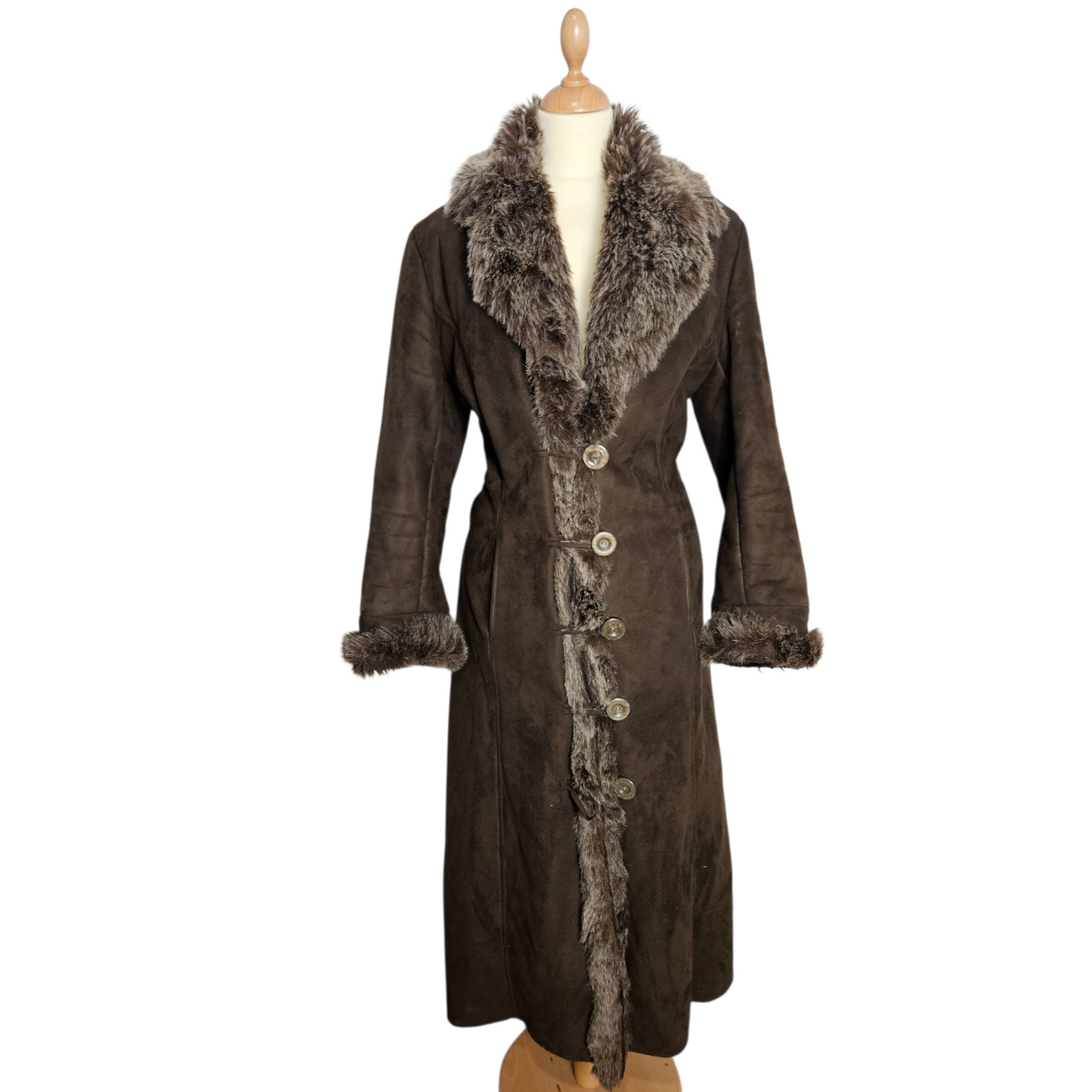 Afghan coat fausse fourrure marron