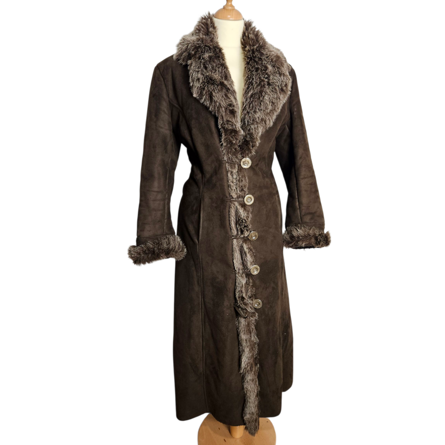 Afghan coat fausse fourrure marron