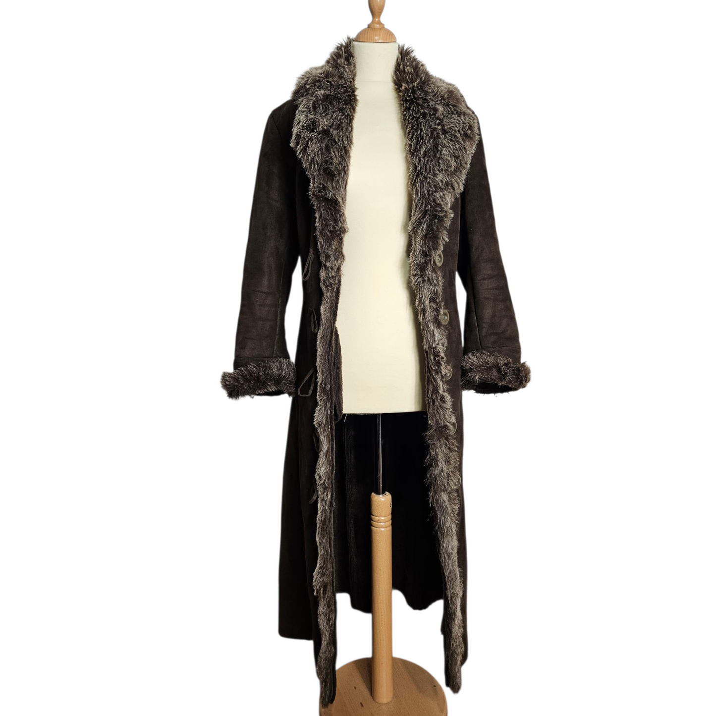 Afghan coat fausse fourrure marron