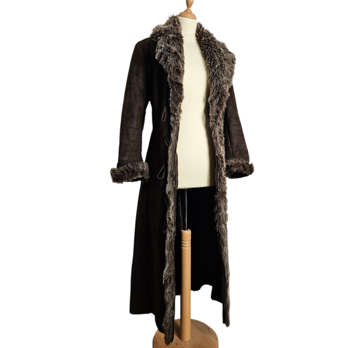 Afghan coat fausse fourrure marron