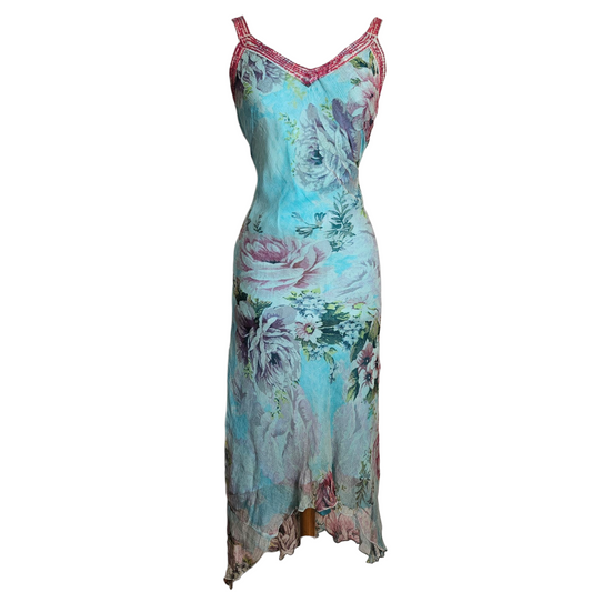 Robe en voile à motif floral