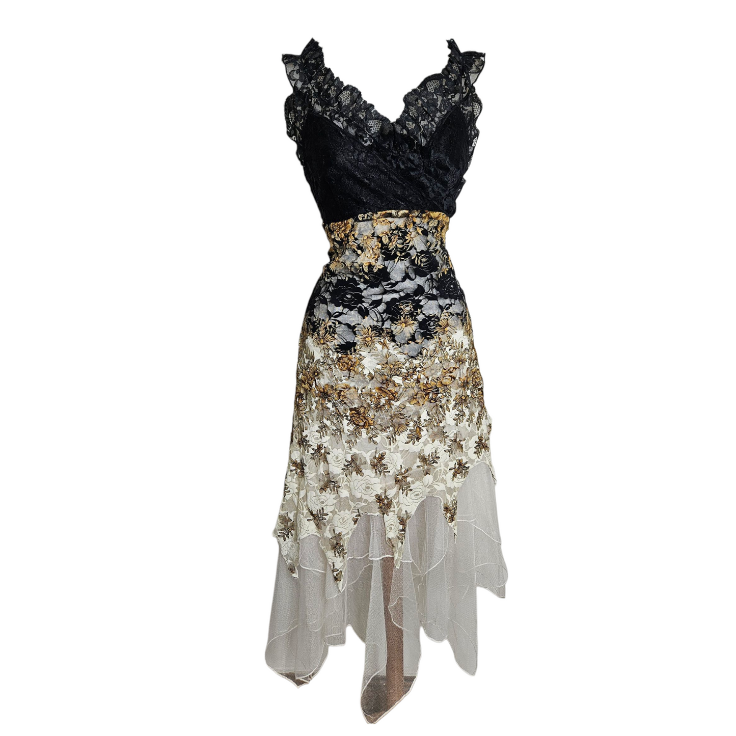 Robe asymétrique en dentelle