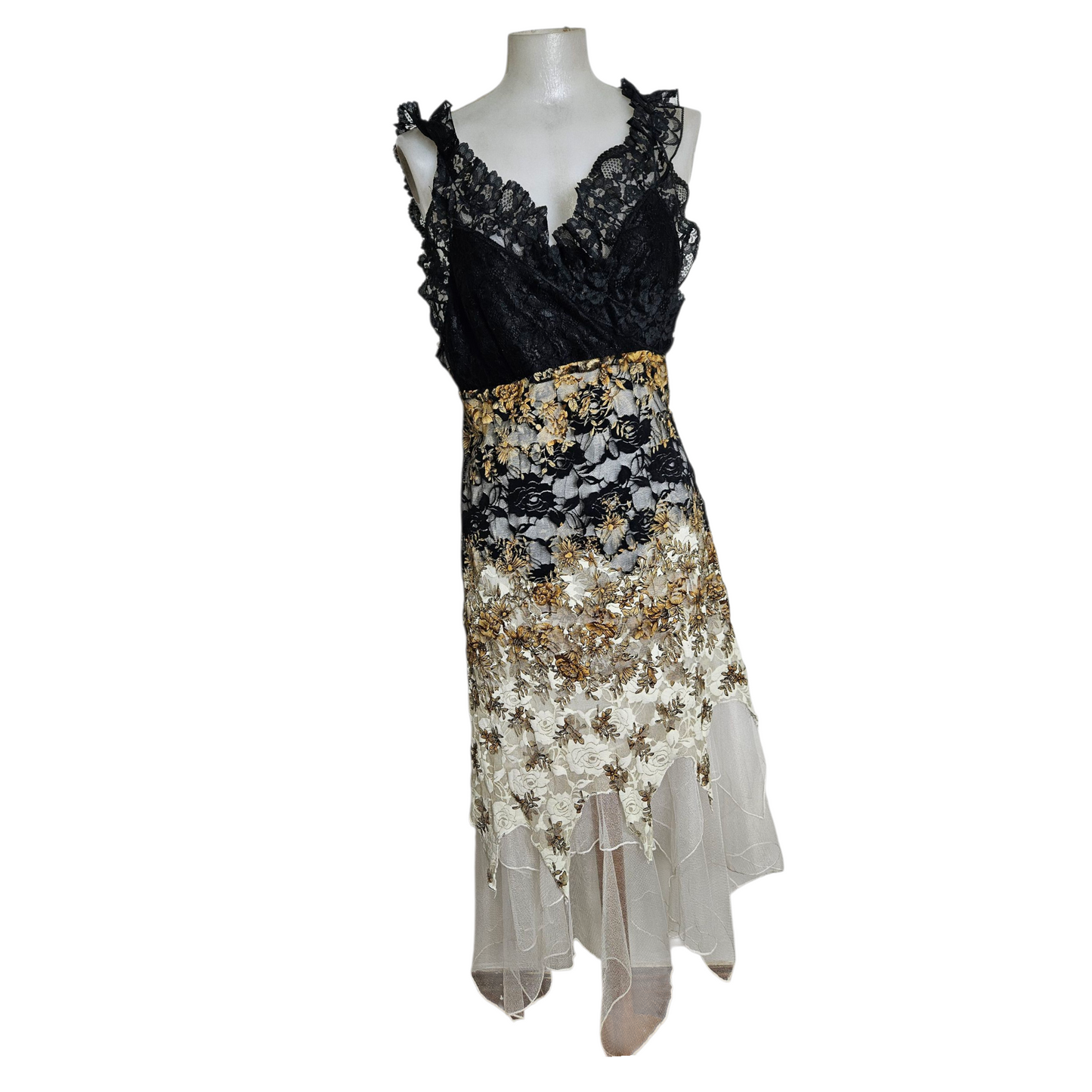 Robe asymétrique en dentelle